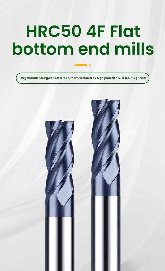 Premium Tungsten Carbide Endmills- Double Nano Coating