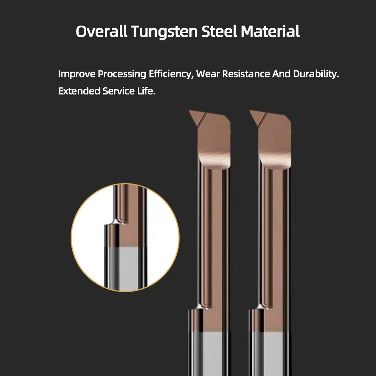 Micro Tungsten Carbide Boring Bars 2 to 8mm-  with nano composite coating
Length: 50mm-75mm