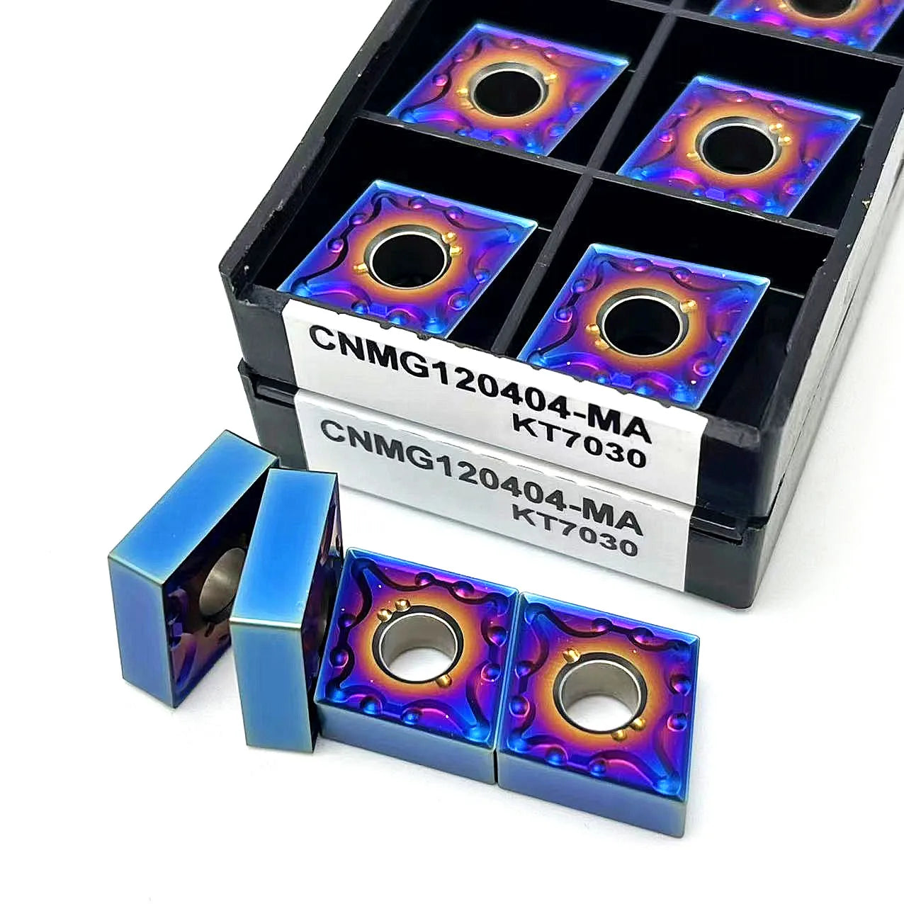30% OFF- APPLIED AT CHECKOUT. CNMG120408+04 KT7030 x10. One of our most durable products with extra long tool life, ideal for all hard alloys with a CVD + PVD coating to ensure extreme durability.