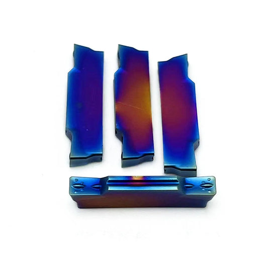 X10 Grooving tips- 2mm,3mm and 4mm.  Nano blue  MGMN200 MGMN300 MGMN400 KT7030 High quality- Double coated PVD +CVD