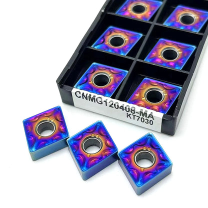 30% OFF- APPLIED AT CHECKOUT. CNMG120408+04 KT7030 x10. One of our most durable products with extra long tool life, ideal for all hard alloys with a CVD + PVD coating to ensure extreme durability.