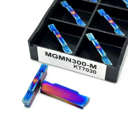 X10 Grooving tips- 2mm,3mm and 4mm.  Nano blue  MGMN200 MGMN300 MGMN400 KT7030 High quality- Double coated PVD +CVD