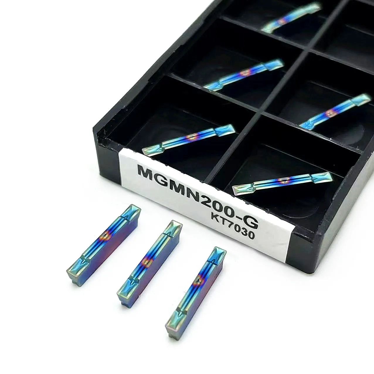 X10 Grooving tips- 2mm,3mm and 4mm.  Nano blue  MGMN200 MGMN300 MGMN400 KT7030 High quality- Double coated PVD +CVD