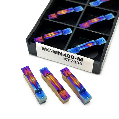 X10 Grooving tips- 2mm,3mm and 4mm.  Nano blue  MGMN200 MGMN300 MGMN400 KT7030 High quality- Double coated PVD +CVD