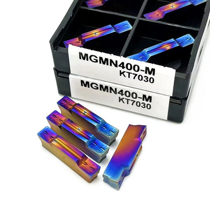 X10 Grooving tips- 2mm,3mm and 4mm.  Nano blue  MGMN200 MGMN300 MGMN400 KT7030 High quality- Double coated PVD +CVD